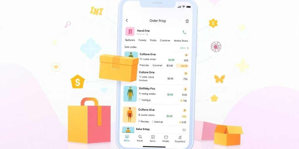 Mobile app interface with dynamic order tracking features.