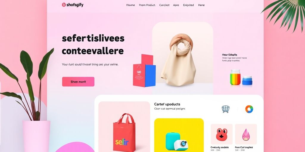 Modern Shopify website design with engaging visuals and colors.