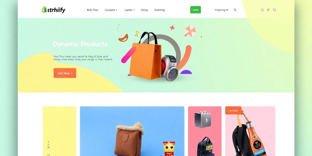 Vibrant Shopify website design with dynamic product displays.