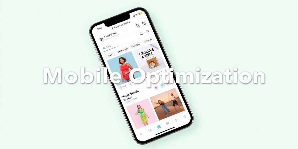 Mobile-optimized Shopify store on a smartphone device.