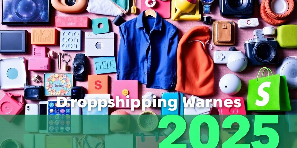 Collage of dropshipping products for Shopify suppliers.