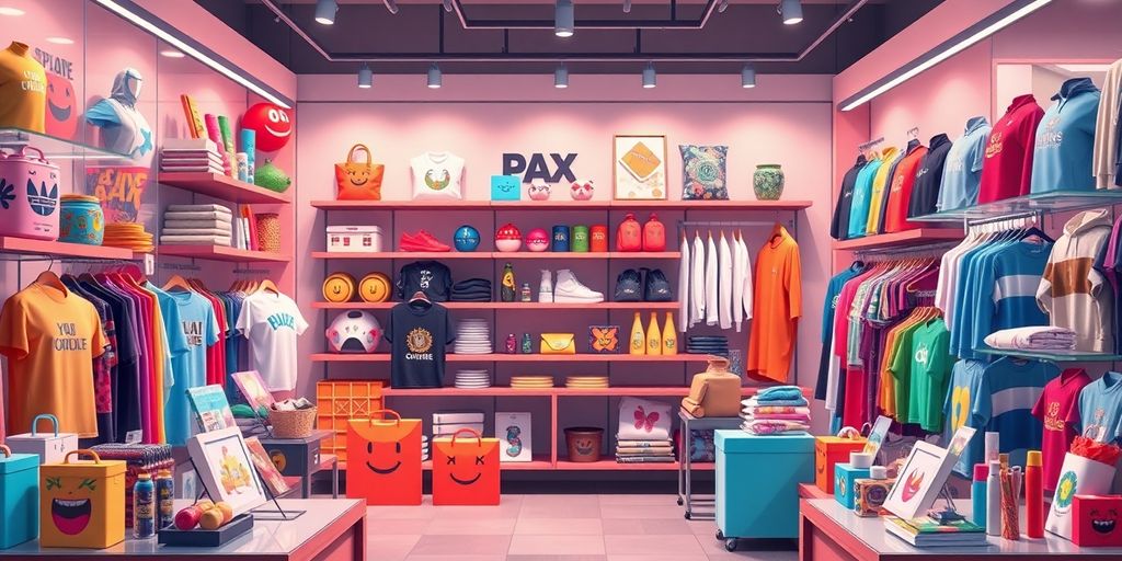 Colorful e-commerce products for print-on-demand business.