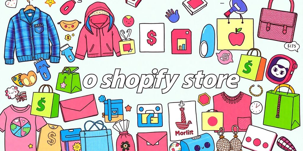 Collage of top Shopify store products and e-commerce items.