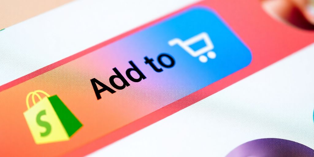 Close-up of a colorful Add to Cart button.