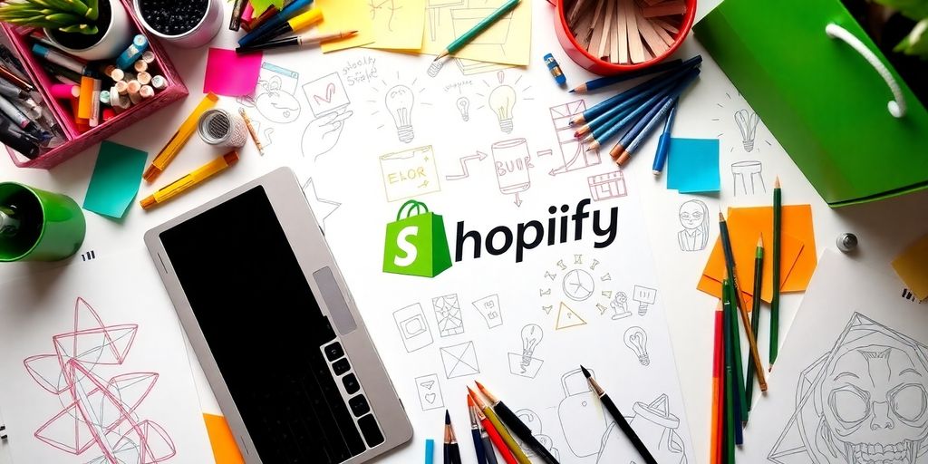 Creative workspace with tools for generating business names.