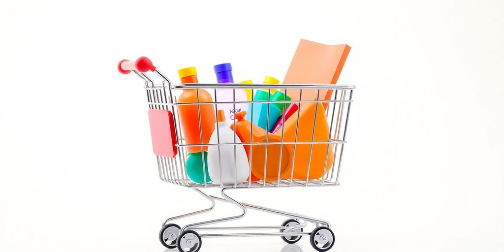 Shopping cart filled with products and customer notes.