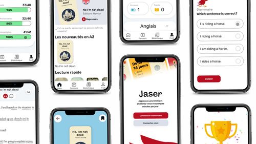Aperçu de toutes les différentes fonctionnalités et pages de l'application Jaser