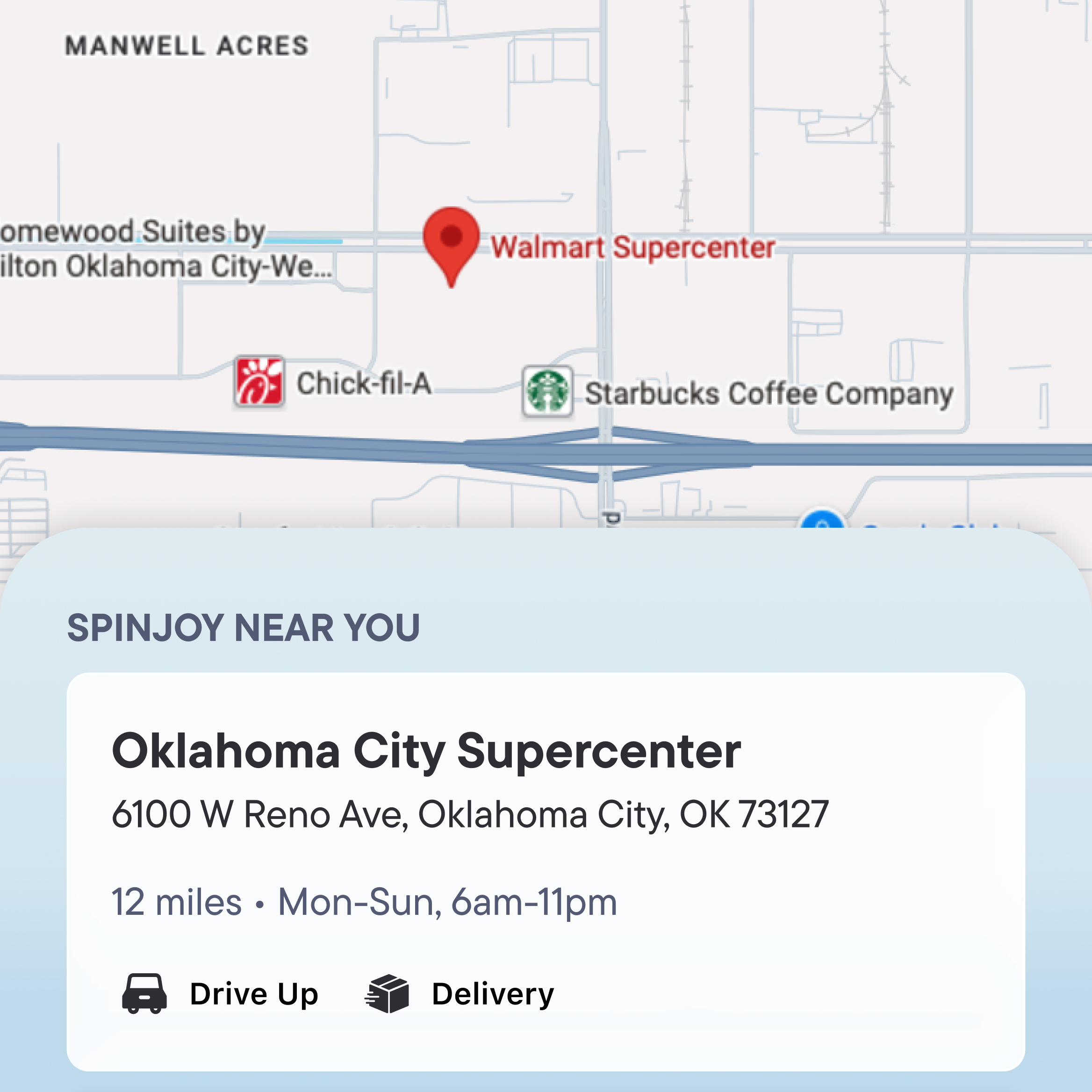 Location results with map