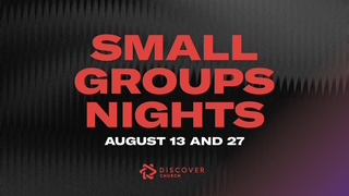 Banner image with bold text "Small Groups Nights"
