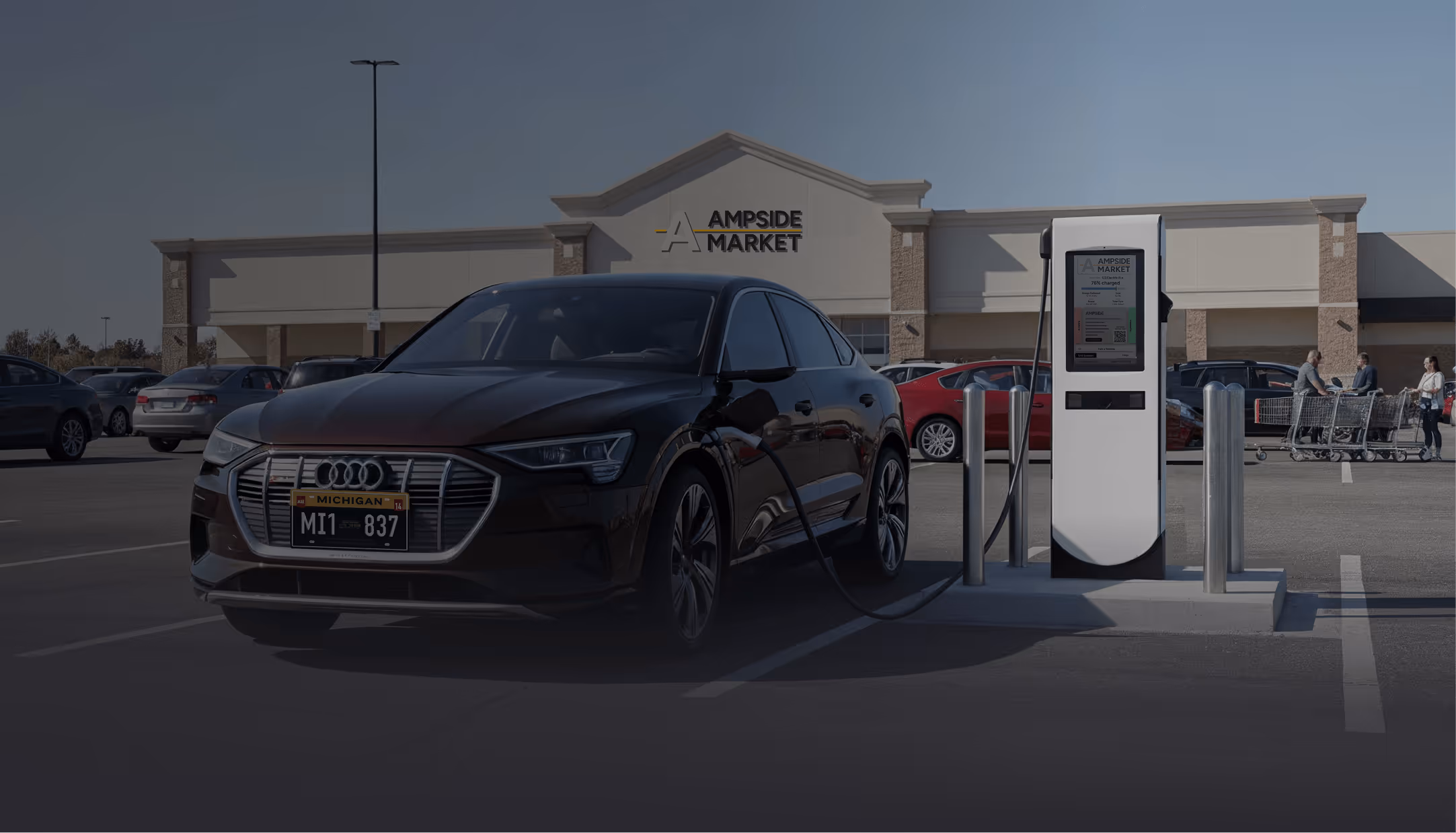 Battery-backed EV fast charging for grocery stores and retail destinations