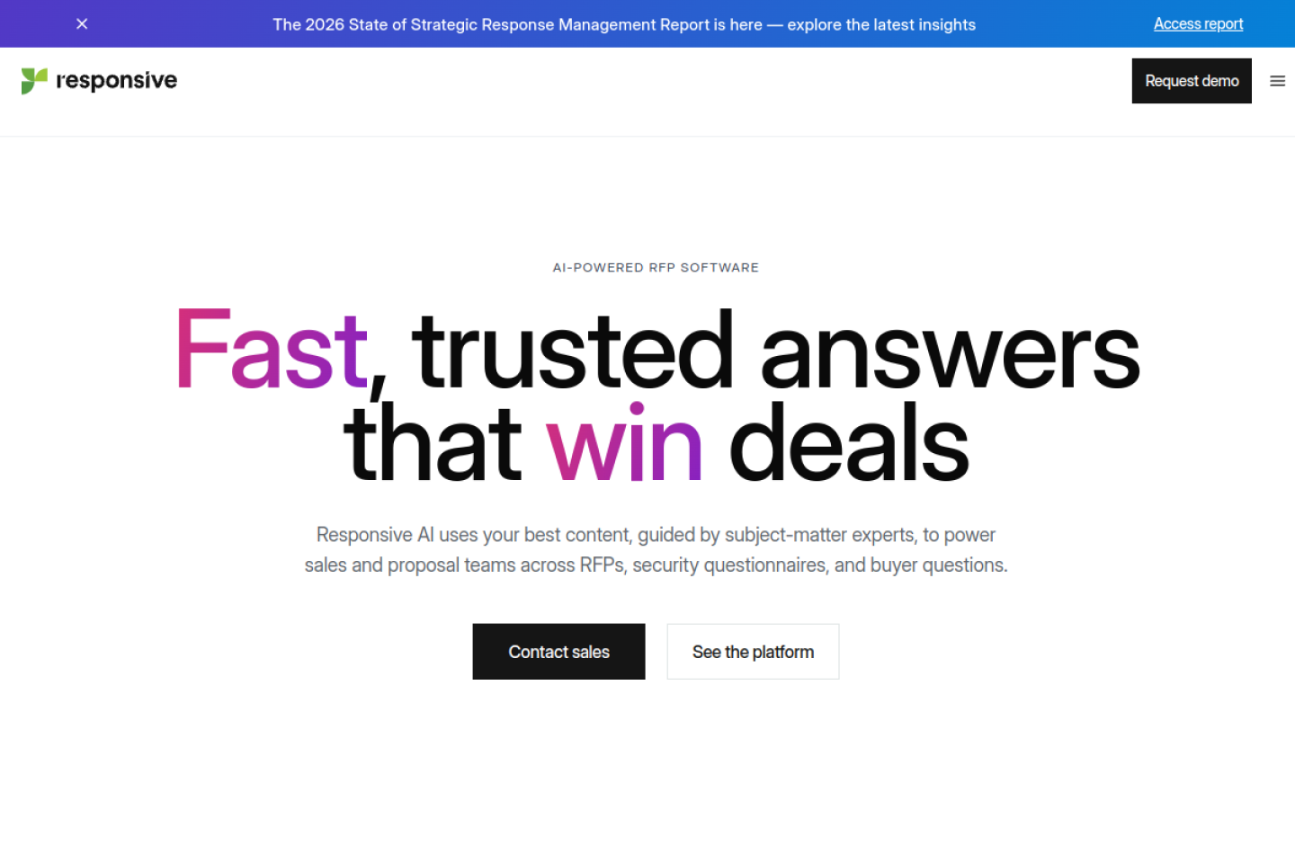 Responsive homepage screenshot