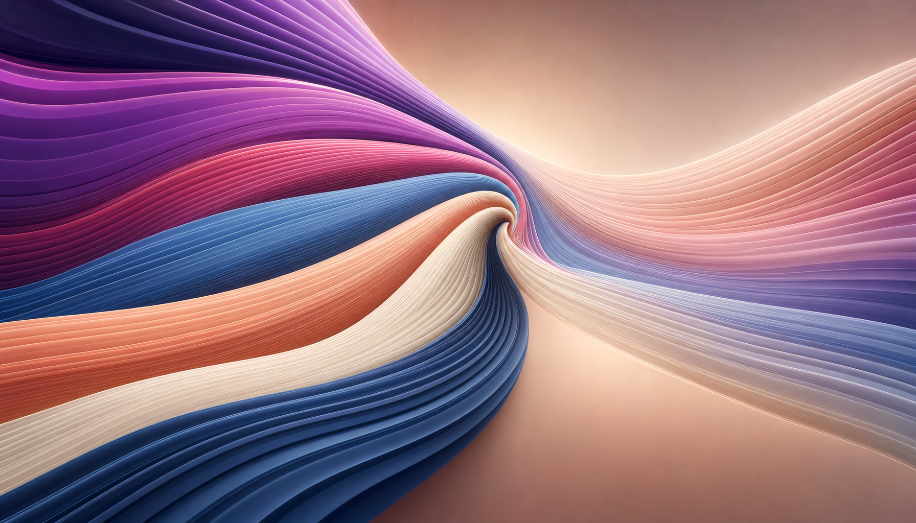Abstract purple and blue network of connected workflow paths for presales software