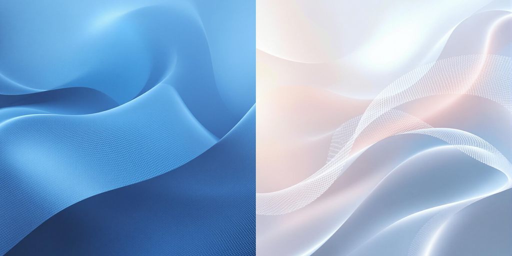 Modern split-tone background with flowing abstract shapes evoking fund management.