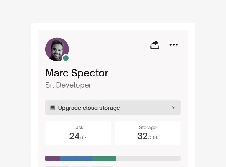 A screenshot of a computer screen with a man's name and job title.