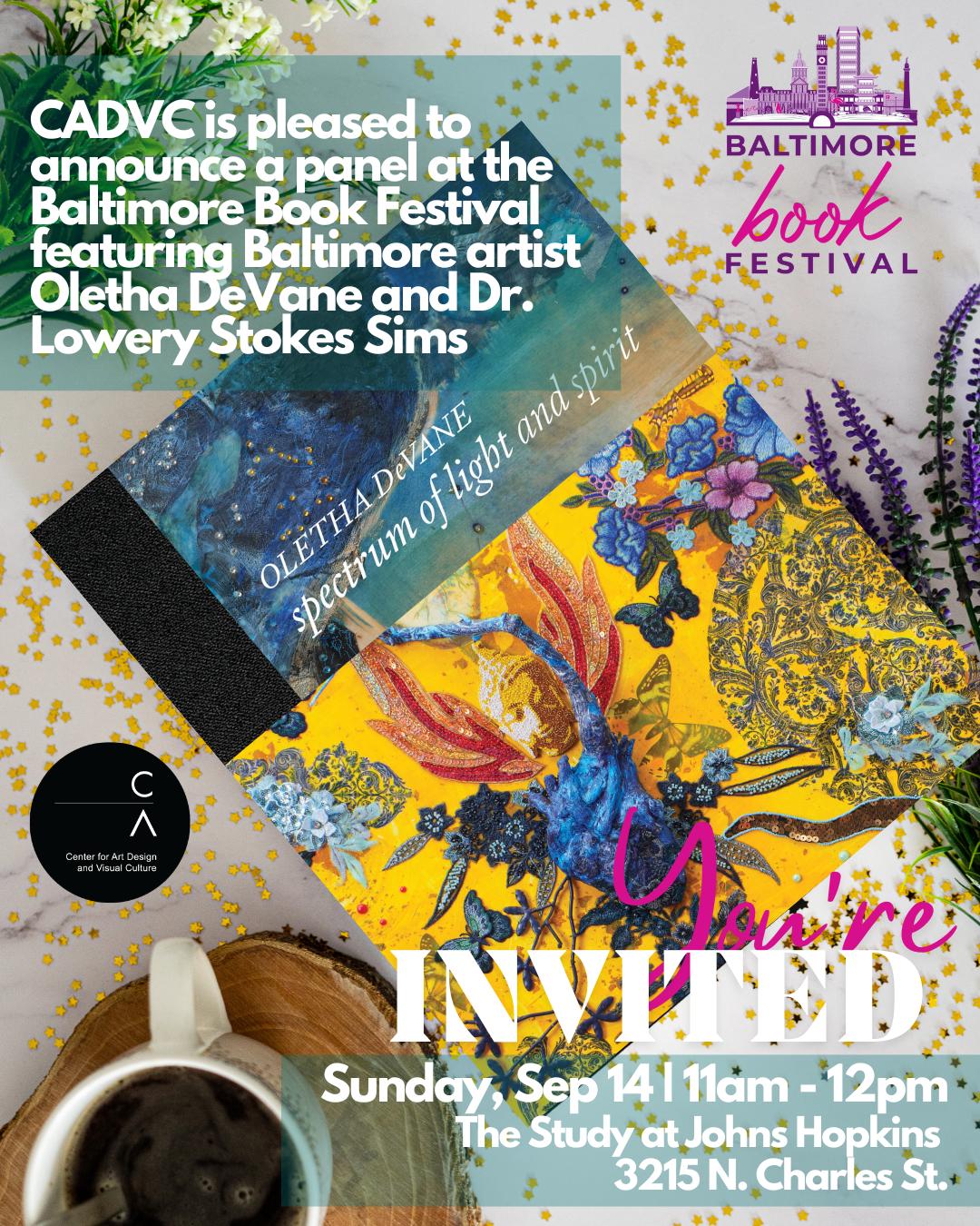 Oletha DeVane: Spectrum of Light and Spirit” Live Panel with Oletha DeVane and Dr. Lowery Stokes Sims at the Baltimore Book Festival