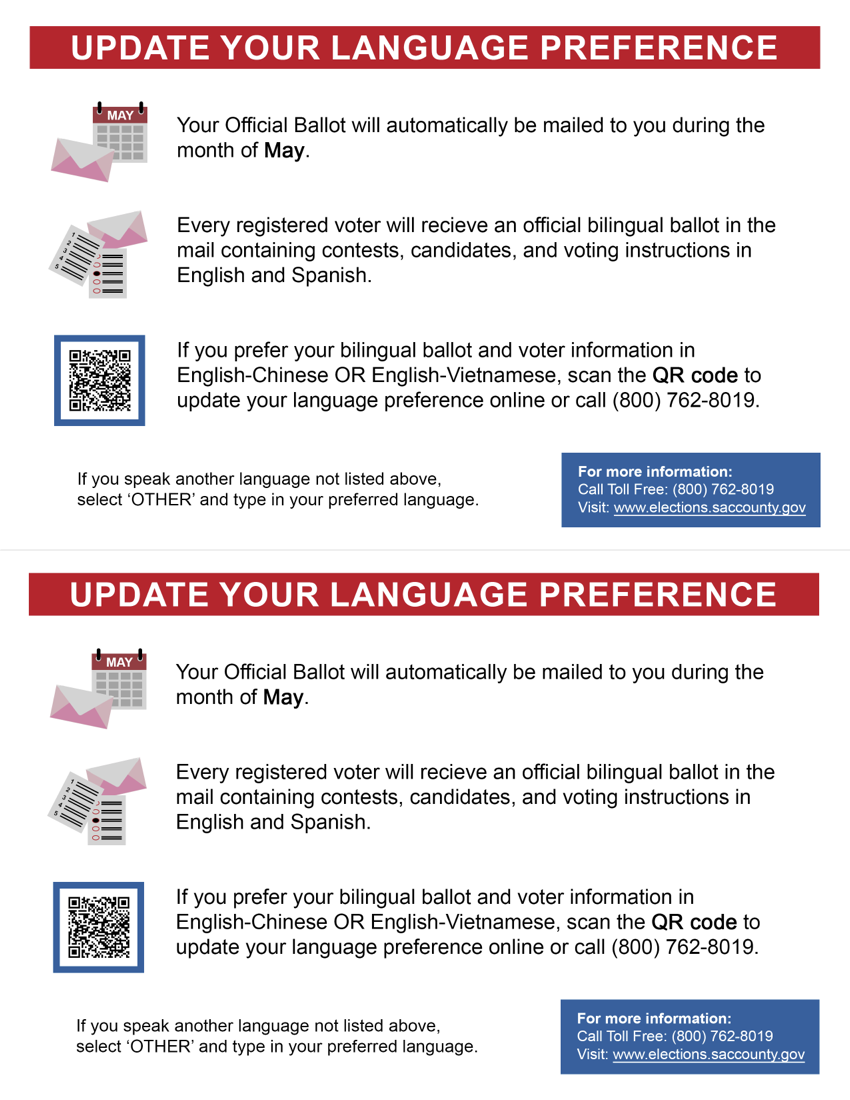 update your language preference flyer