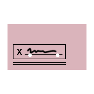 pink ballot envelope with signature icon