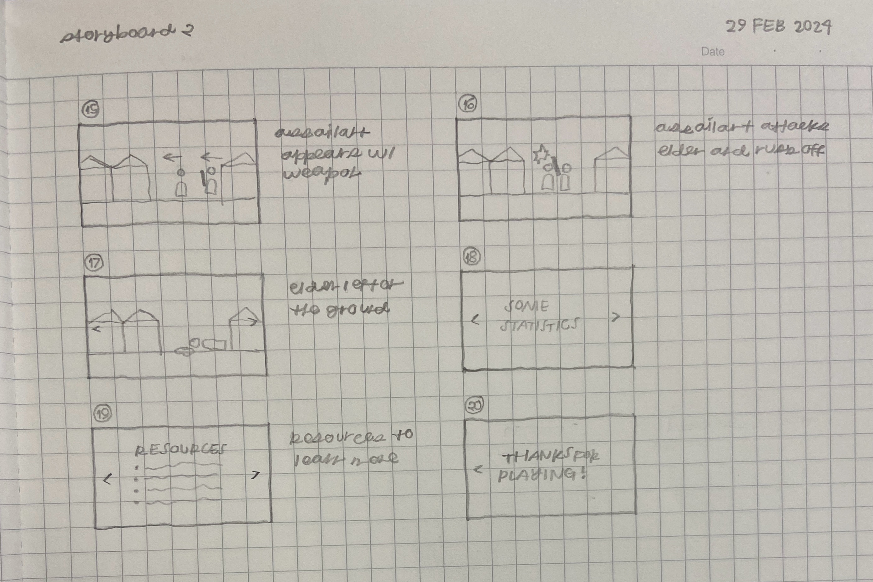 storyboard for DES111