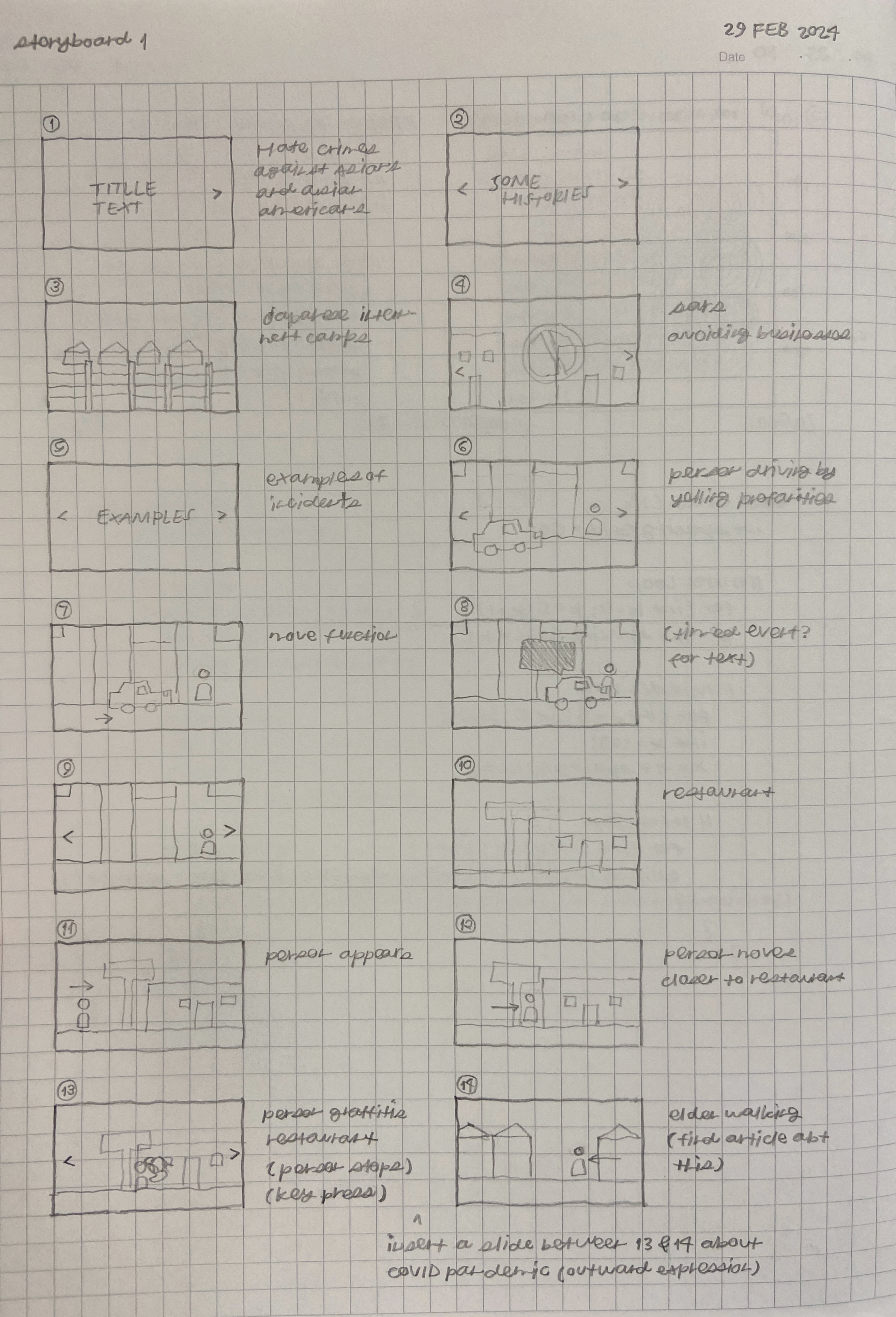 storyboard for DES111