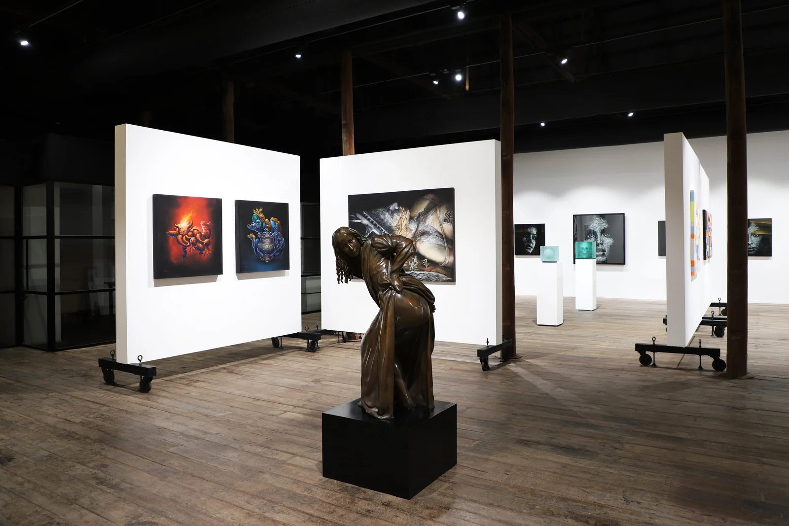 Artworks and sculpture on display at Aurum Gallery