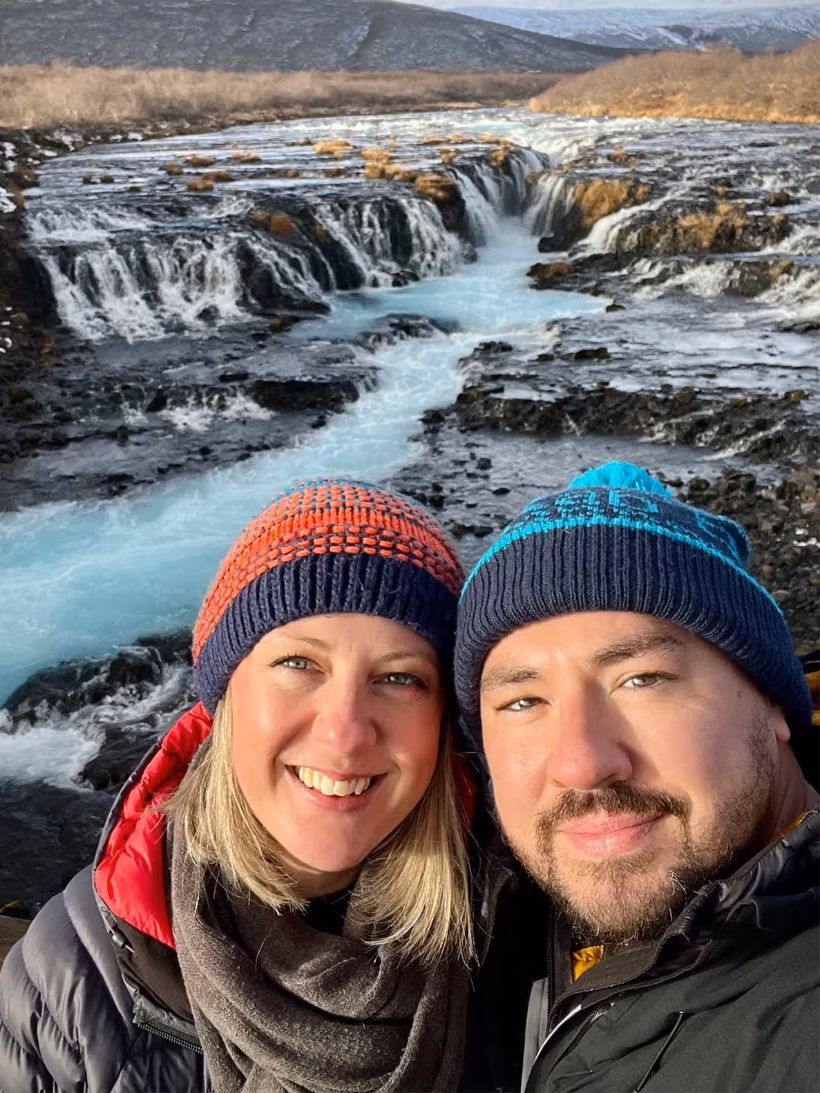Kate and Neil Rostance: a selfie in Iceland