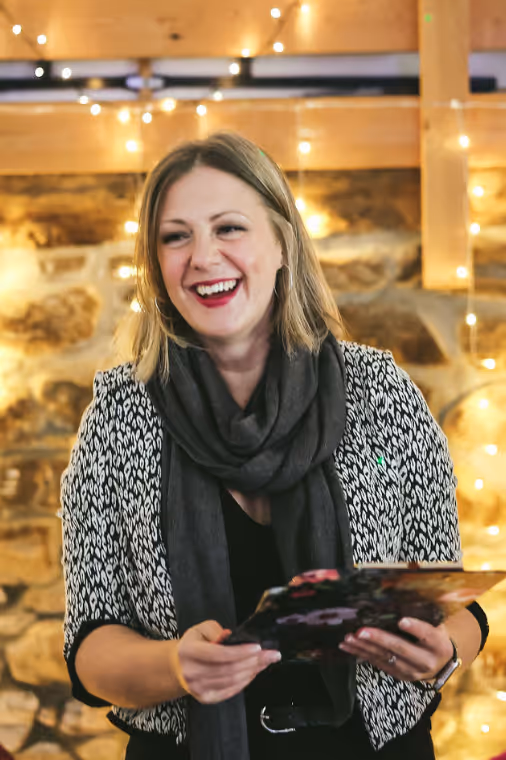 Kate Rostance Funeral Celebrant leading a personalised ceremony filled with love and laughter