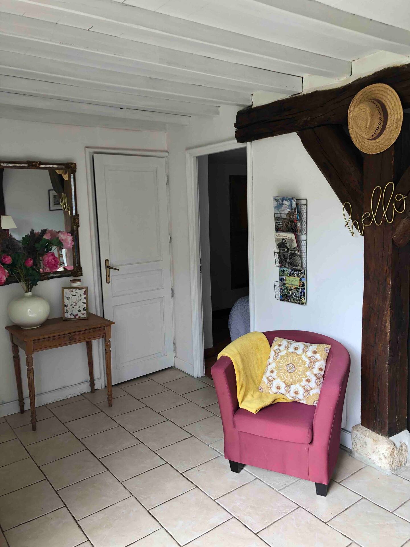 Intérieur joliement décoré du gîte d'Eva