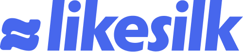 LikeSIlk Building Logo in the colour Royal Blue