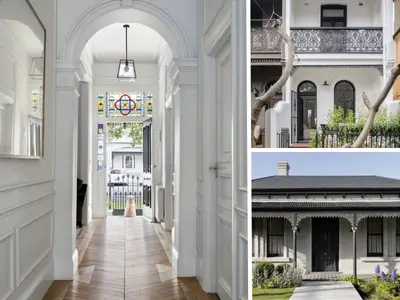 A collage of 3 images displaying timeless heritage home designs with intricate details, arched doorways, and classic architecture.