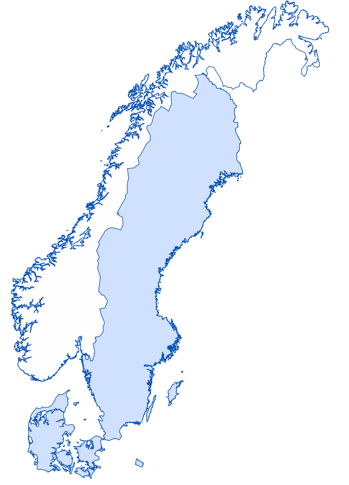 Map of Scandinavia
