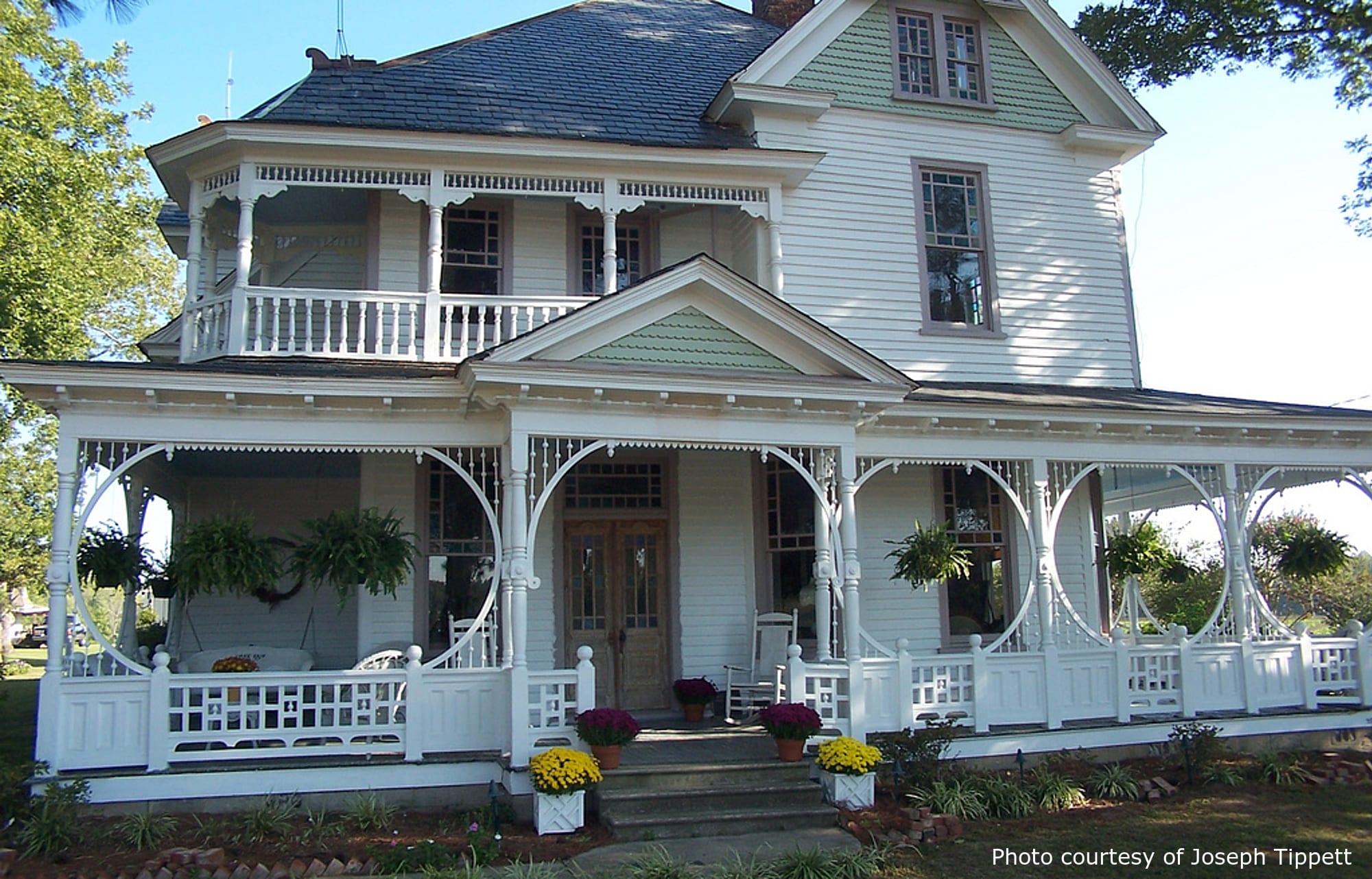 Bullock Residence, a beautiful historic home in Sims, NC, designed by architect George F. Barber.