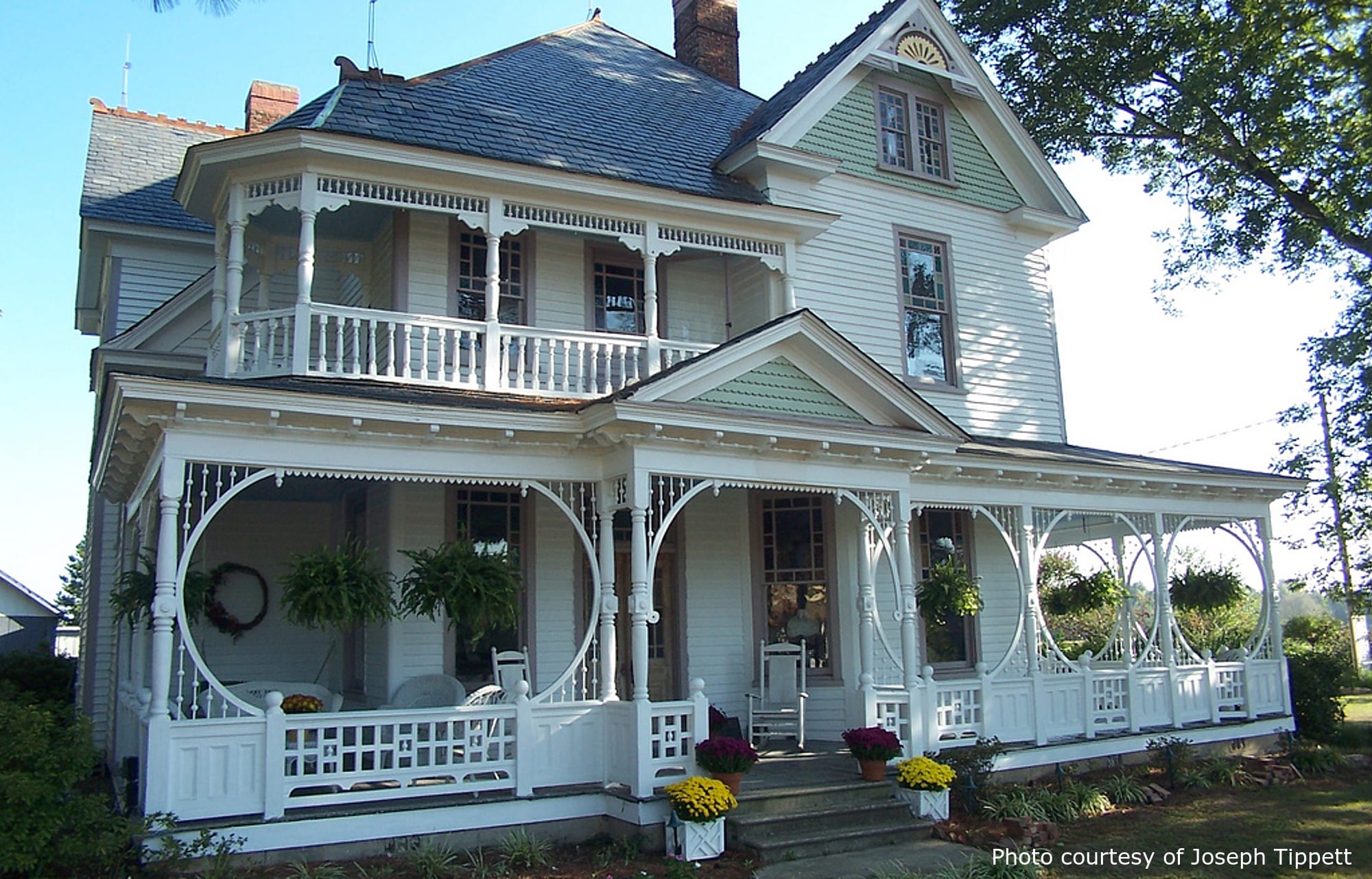 Bullock Residence, a beautiful historic home in Sims, NC, designed by architect George F. Barber.