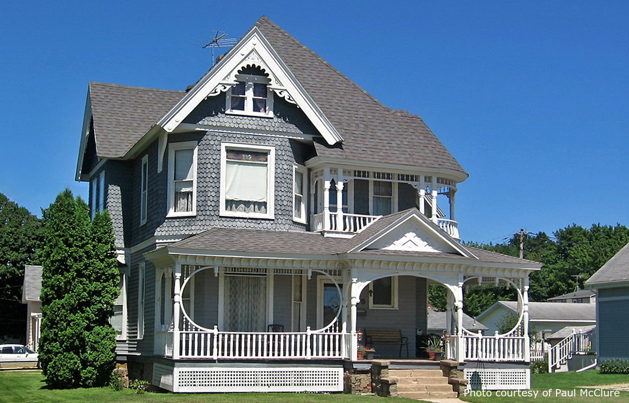 Unknown Residence, a beautiful historic home in New Hampton, IA, designed by architect George F. Barber.