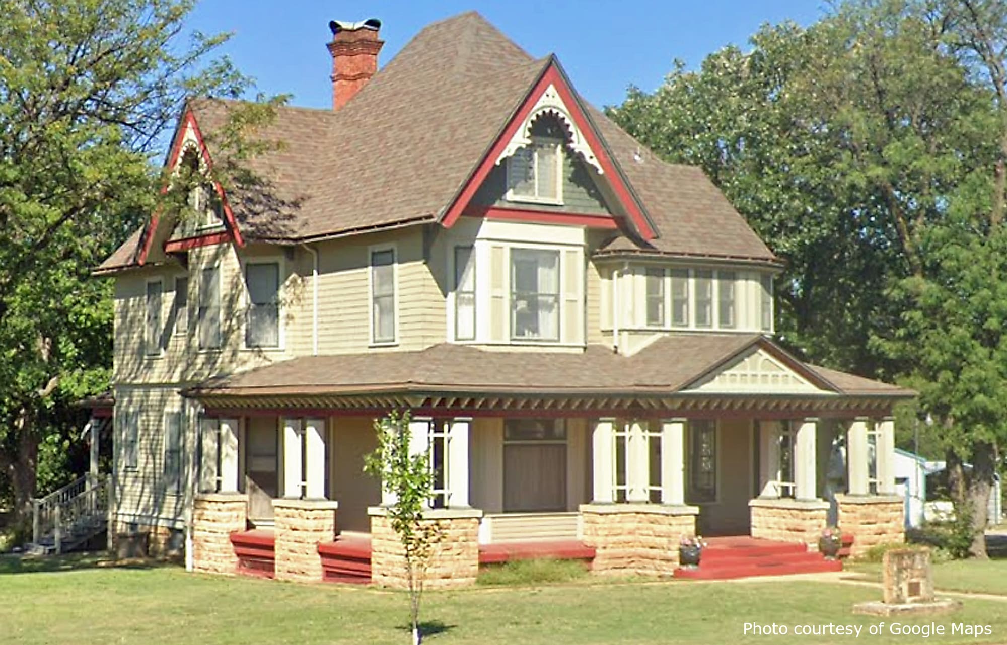 Marshall Residence, a beautiful historic home in Lincoln, KS, designed by architect George F. Barber.
