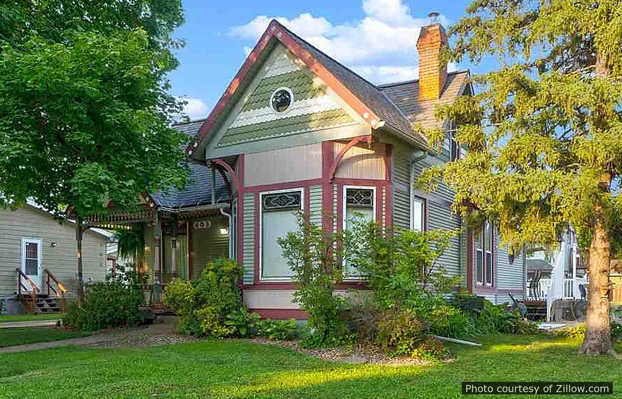 Cox Residence, a historic home located in Winfield, IA designed by architect George F. Barber.
