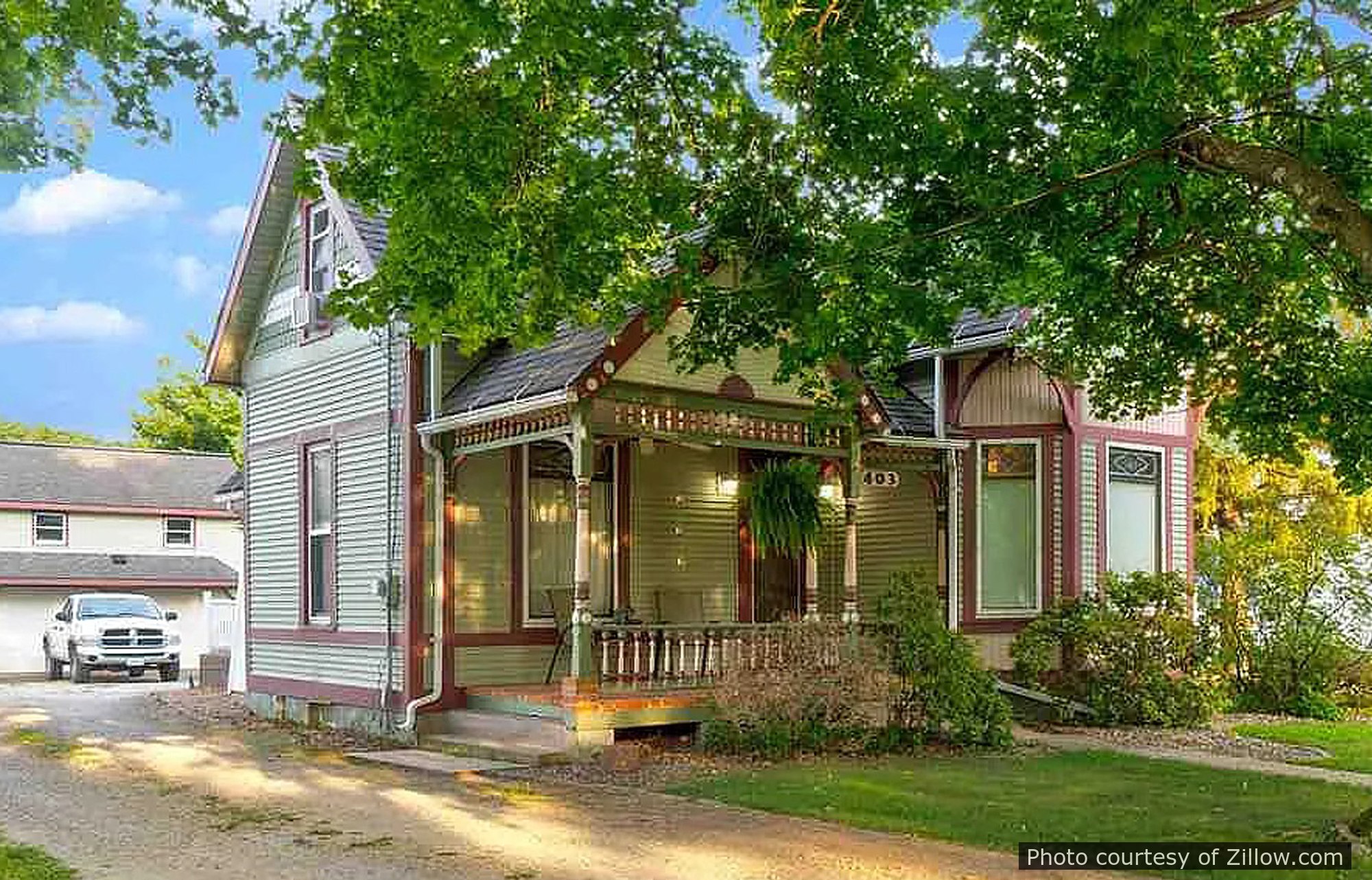 Cox Residence, a historic home located in Winfield, IA designed by architect George F. Barber.
