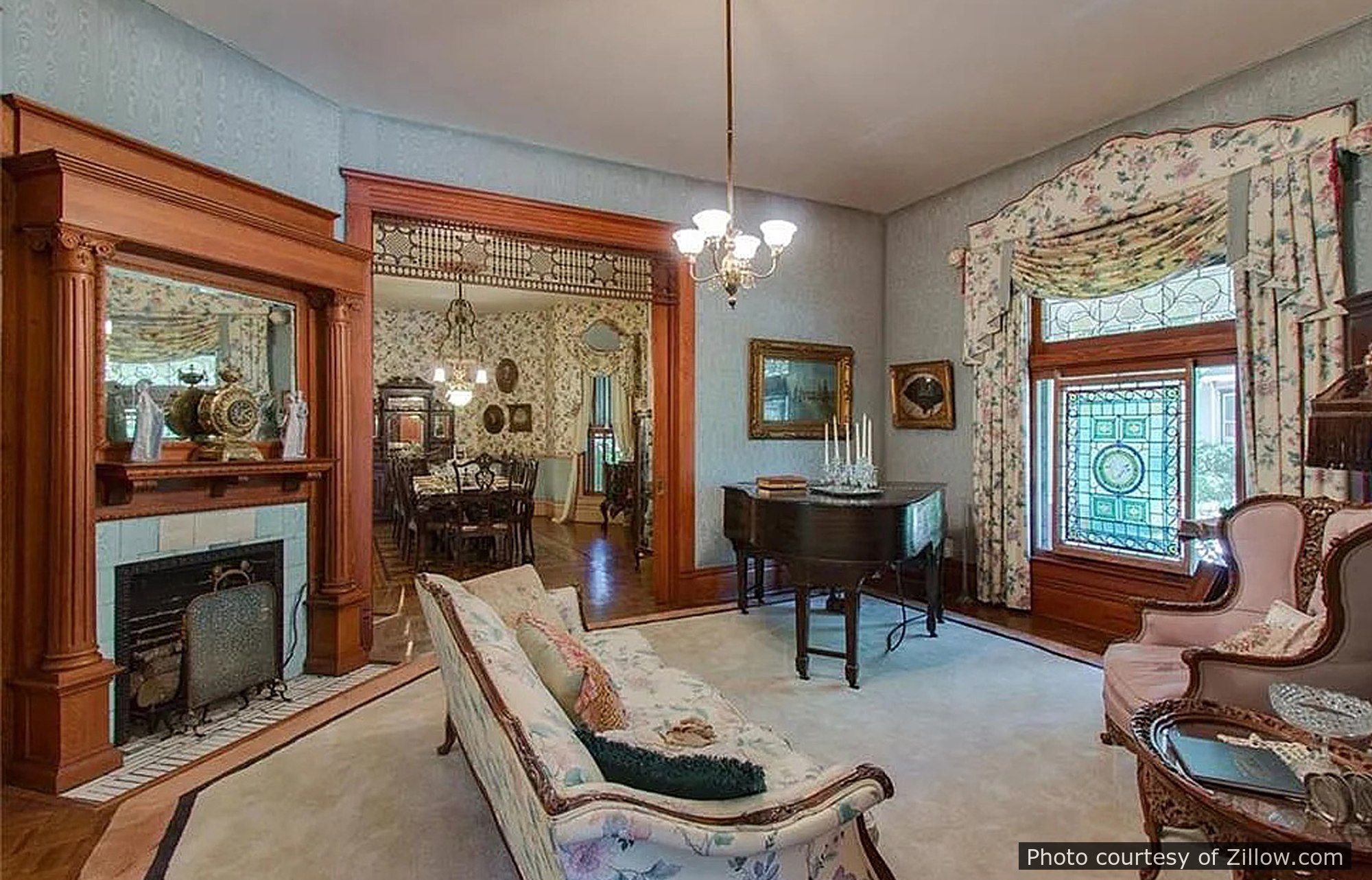 Strickland Residence, a historic home located in Waxahachie, TX designed by architect George F. Barber.