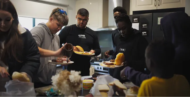 Paylos Adventure - Action shot of meals with friends