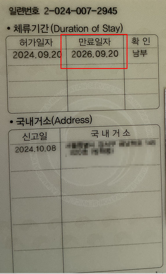 거소증 만료 시 체류 자격 상실 — 만료 전 갱신 필요, 재발급 절차 복잡해짐