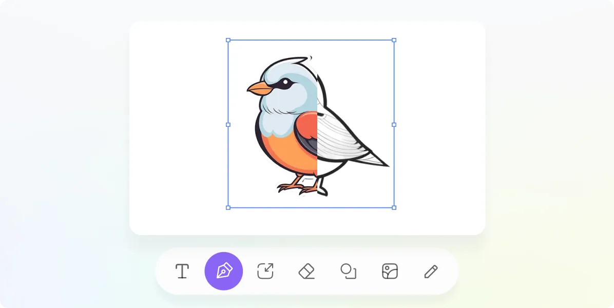 LogoDiffusion editor showing mascot logo editing tools