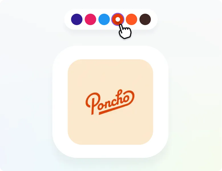 Logo color selection tool with editable brand palette