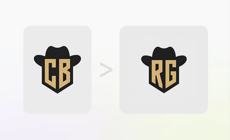 Logo simplification example with refined cowboy monogram