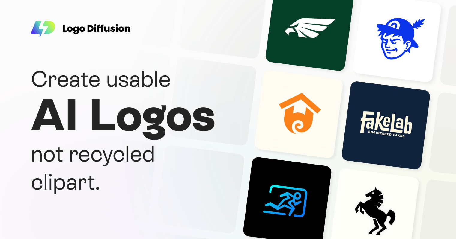 AI Logo Generator & Logo Maker | Logo Diffusion 网站预览