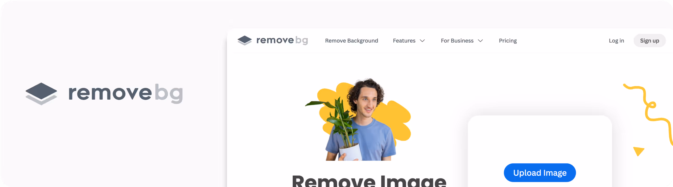 Home Page of Remove.bg