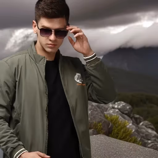 A boy posing wearing a sunglasses.