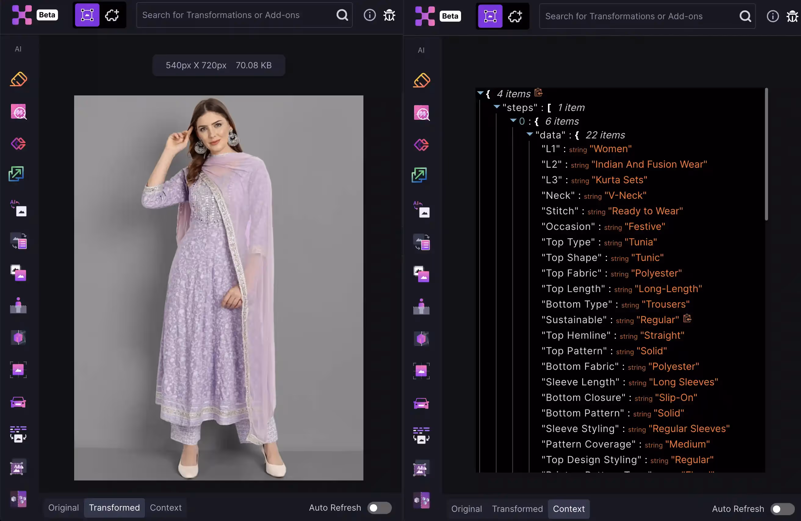 AI-tagging feature