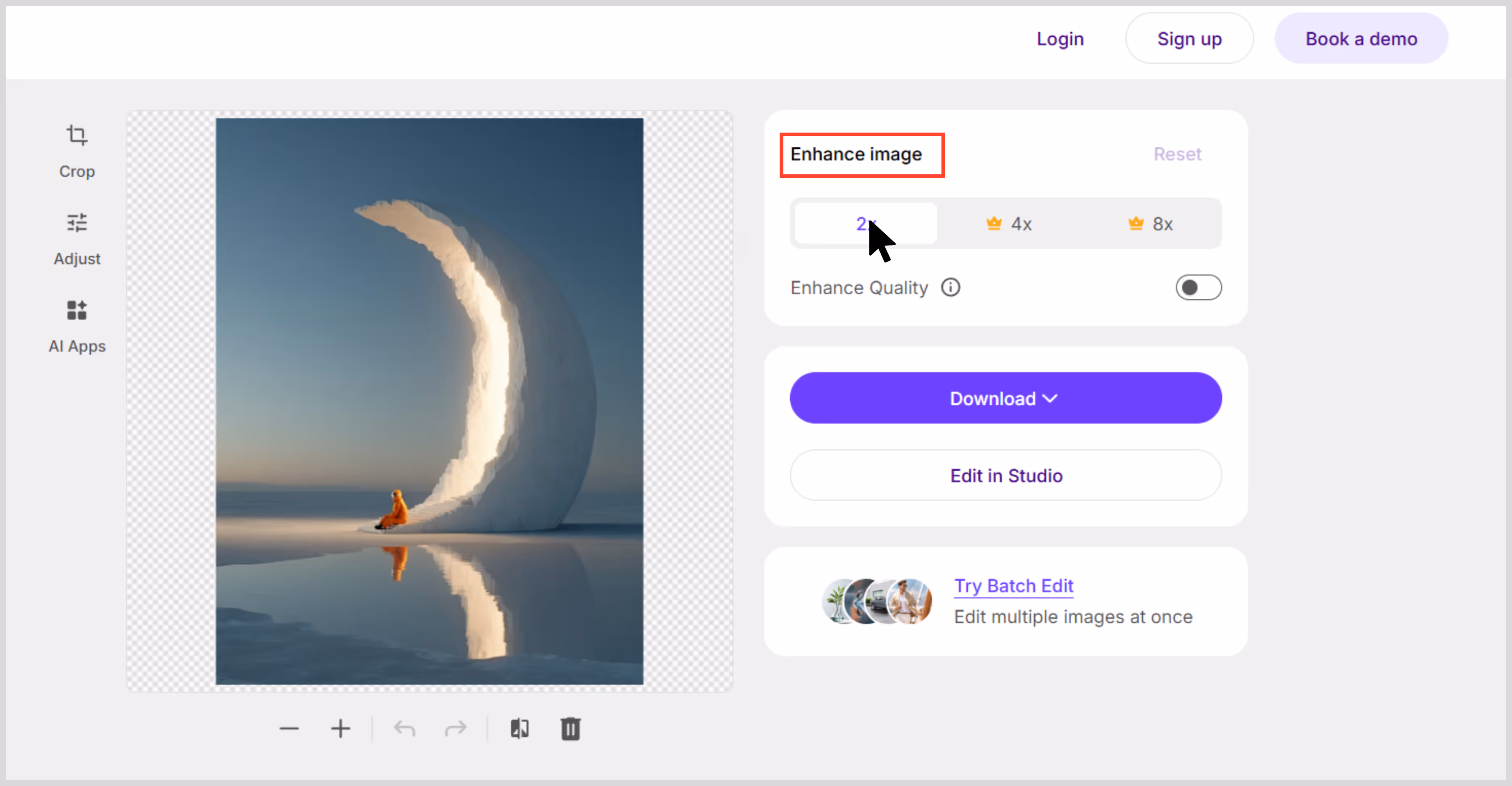 Enhance image at Pixelbin.io