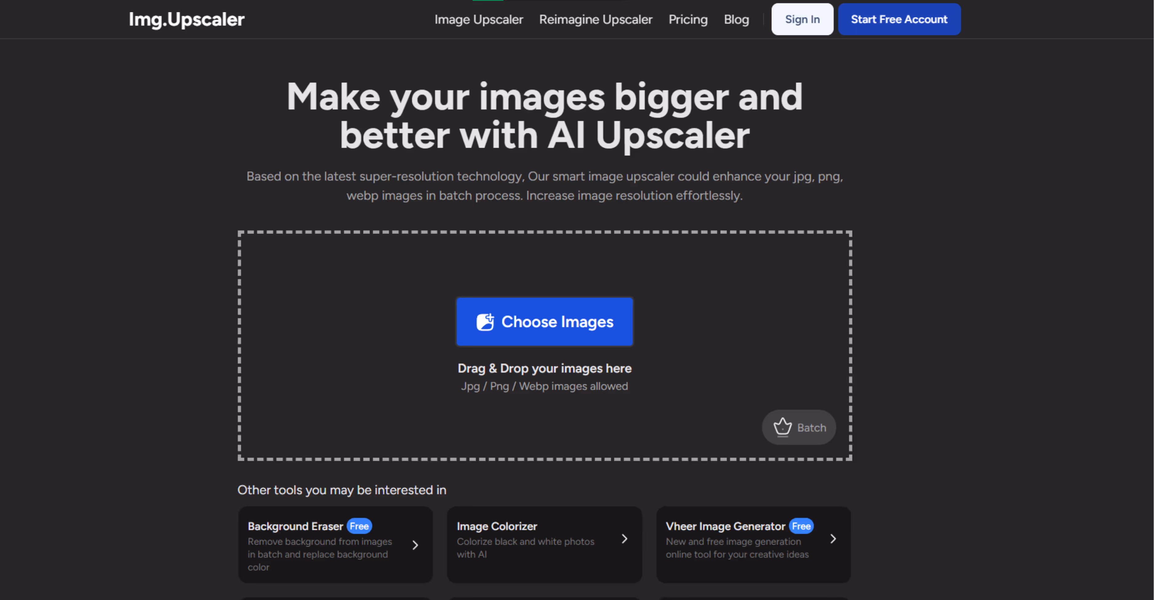 Open Img.Upscaler browser