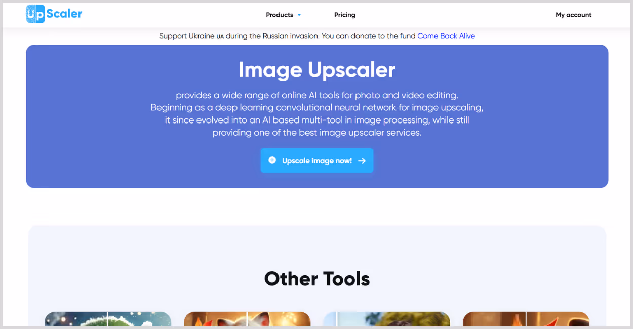 Open UpScaler browser