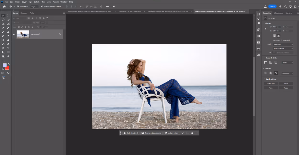 Preview the image upscaling